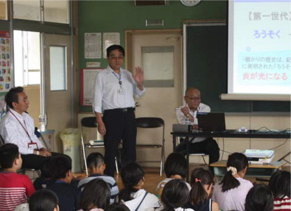 稲沢市内の小学校で「LED教室」を開催