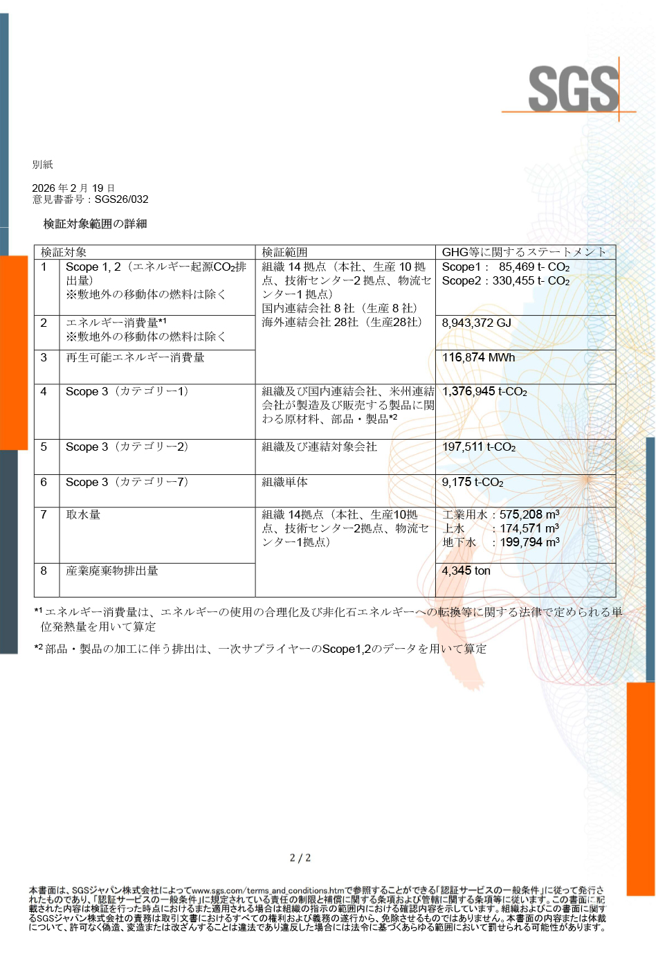 検証意見書2ページ目