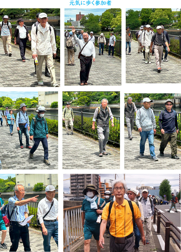 元気に歩く参加者