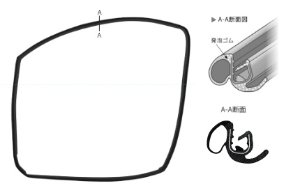 オープニングトリムウェザストリップ