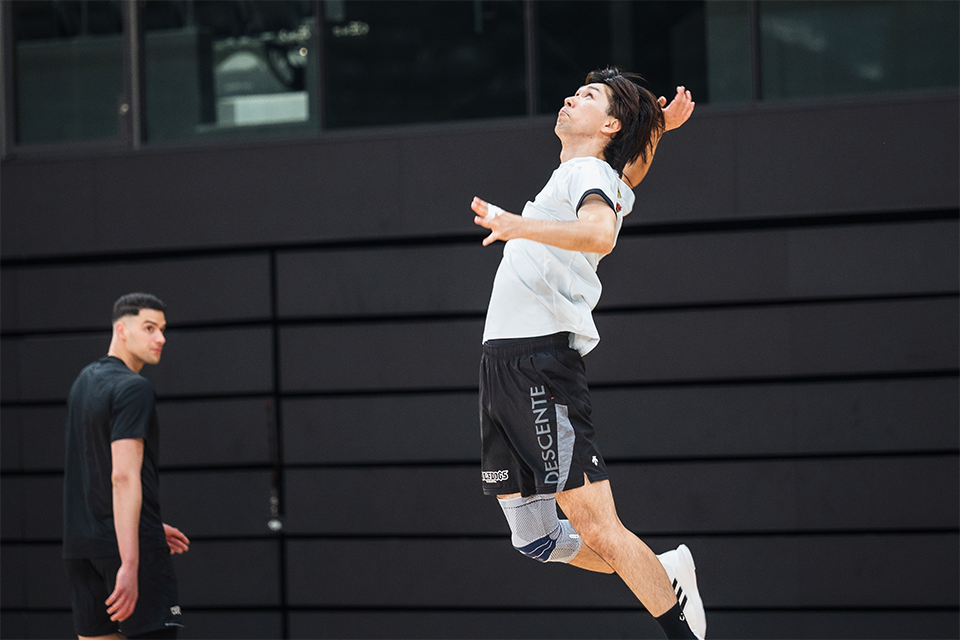 ウルフドッグス名古屋の練習風景（写っているのは25-26シーズンの所属メンバー）