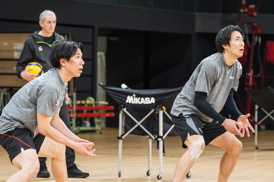 ウルフドッグス名古屋の練習風景（写っているのは25-26シーズンの所属メンバー）