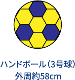 ハンドボール（3号球）外周約58cm