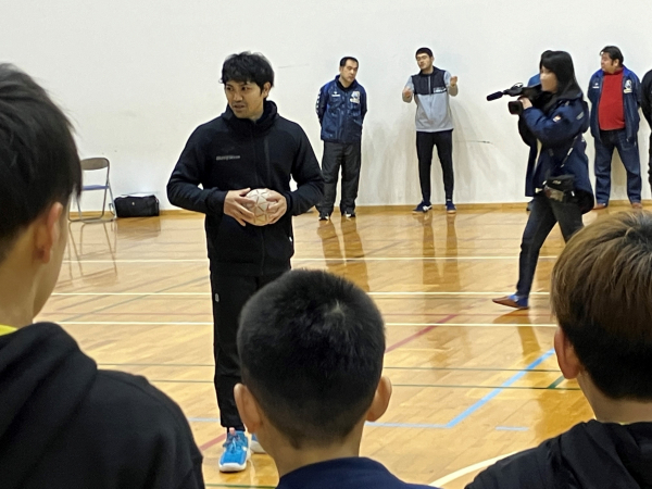 一宮ハンドボール協会主催のハンド教室に参加