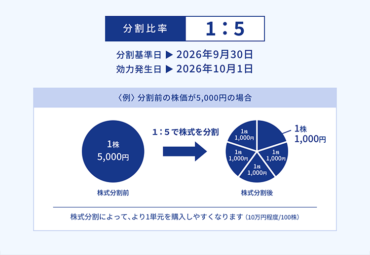 分割比率 1:5