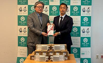 宮城県と岩手県にLED防犯灯を寄贈