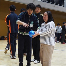 スポーツ交流の様子